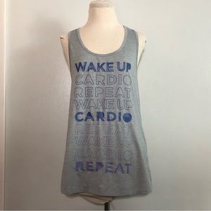 Champion C9 Duo Dry Gray Wake Up Cardio Repeat Athletic Tank Top Size S